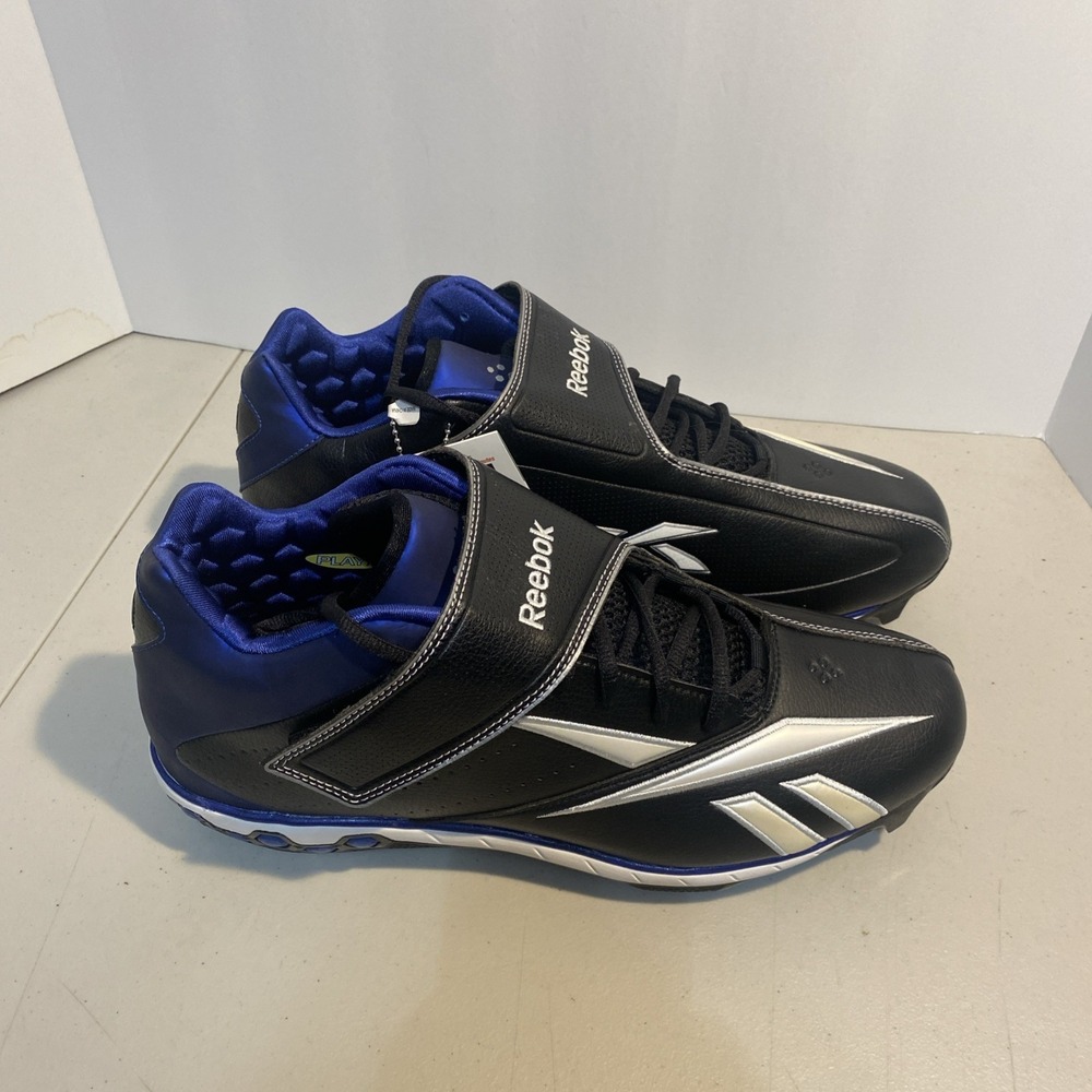 New Reebok Cleats RB809-KTS  Size 16 Reebok Baseball Cleats 18-269447 Black - Picture 2 of 10
